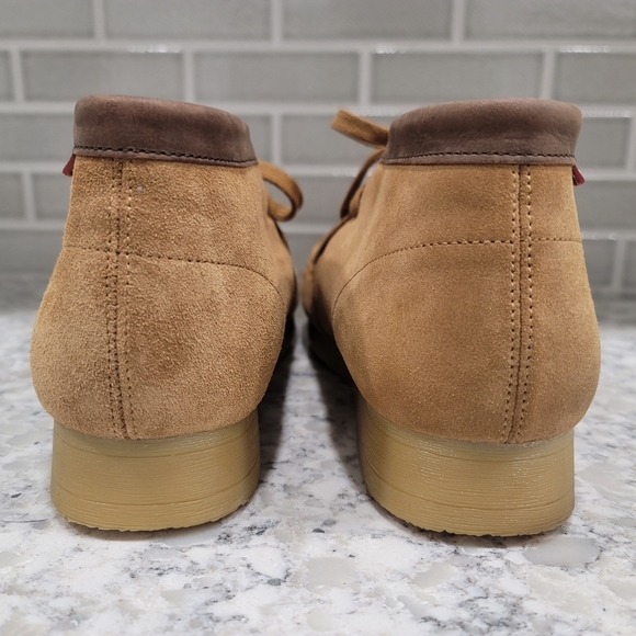 Men's Clarks Stinson Hi Top Wallabee Soft Wheat Tan Suede Boots Sz: 10.5M - Picture 6 of 8